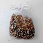 Sleep Cap Autumn Leaves silk sleep cap in a see through bag