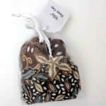 Sleep Cap Black Brown leaves Sleep cap with brown and black background with white and red leaves pattern in a see through bag