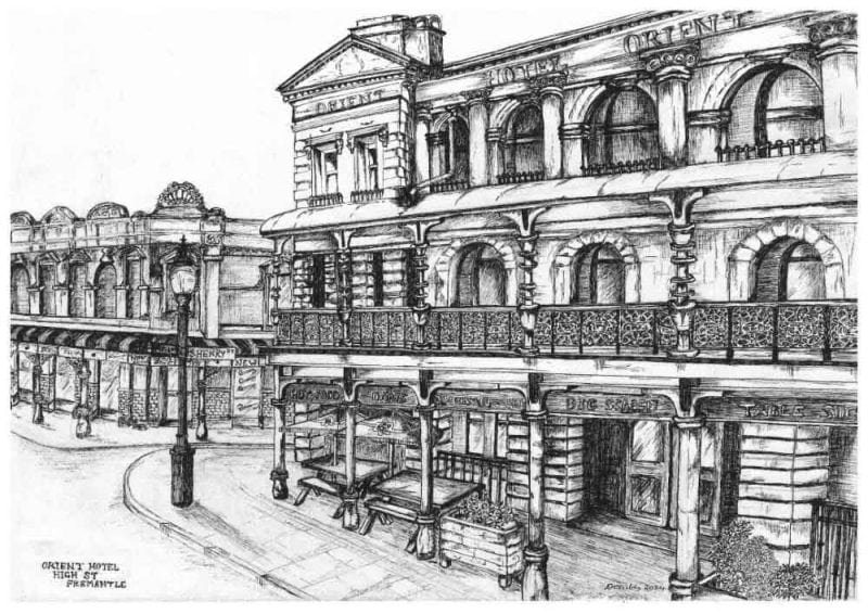 Orient Hotel Fremantle print by Deborah Childs Deborah Childs Fremantle Artist