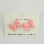 Bow-tastic Stud Earrings (1) Poly Bloom Fremantle artist Polymer clay
