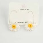 Daisy Glow Hoops (1) Poly Bloom Fremantle artist Polymer clay