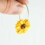 Sunburst Hoop Earrings (2) Poly Bloom Fremantle artist Polymer clay