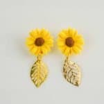 Sunflare Drop Earrings (1) Poly Bloom Fremantle artist Polymer clay