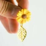 Sunflare Drop Earrings (2) Poly Bloom Fremantle artist Polymer clay
