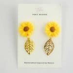 Sunflare Drop Earrings (3) Poly Bloom Fremantle artist Polymer clay