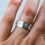 Sunflower Floret Ring (2) Sterling Silver Handmade Jewellery by Fremantle Artist Rowena Mitchell