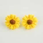 Sunflower Power stud earrings (1) Poly Bloom Fremantle artist Polymer clay