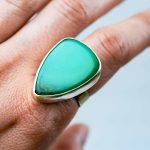 WA Chrysoprase Ring (4) Sterling Silver Handmade Jewellery by Fremantle Artist Rowena Mitchell