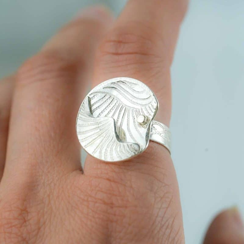 Stirling Silver Hollow Shape Ring Circle Size S Nick West