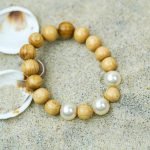 Triple Shell Based Pearl Bracelet with 14 Handturned Rottnest Pine Beads (1) Paul Thompson