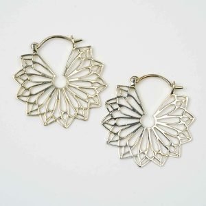 Radiant Flower Hoop Earrings