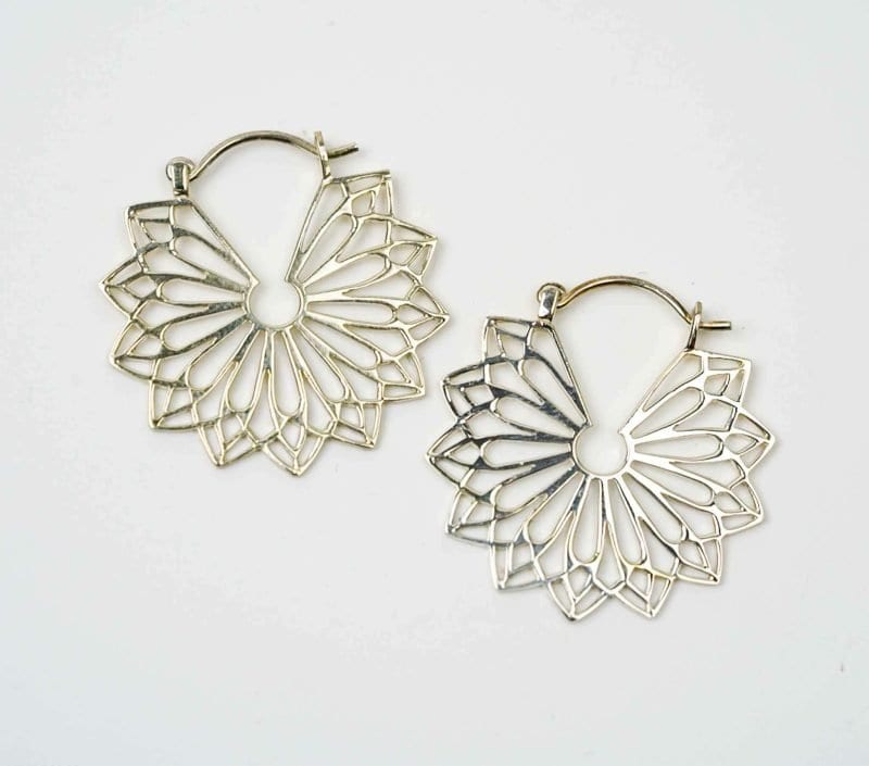 Radiant Flower Hoop Earrings (1)