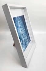 Shibori Arashi Points (2) Shibori Arashi Points Original Work by Caroline MorlingĀ aka indi-go-round Shibori Approx 19.5cm x 37cm Framed.