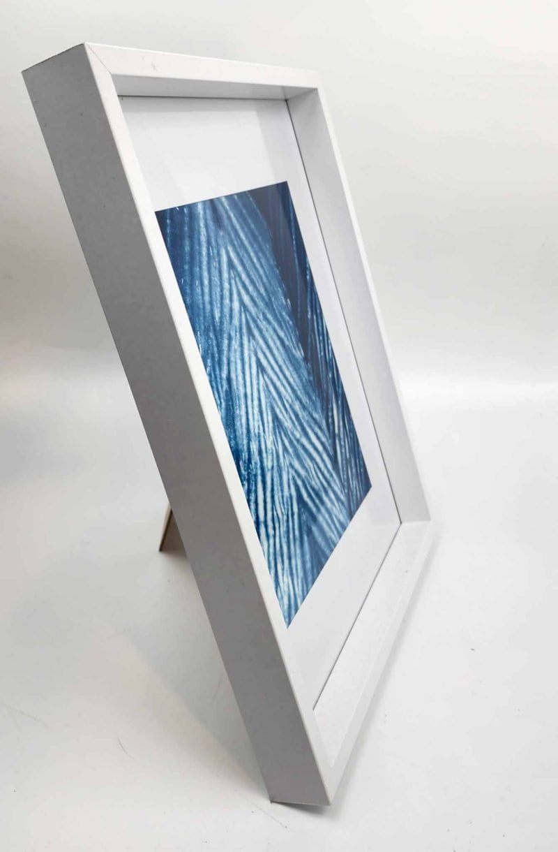 Shibori Arashi Points Original Work by Caroline Morling aka indi-go-round Shibori Approx 19.5cm x 37cm Framed.