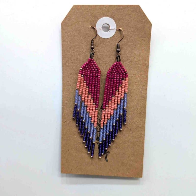purples wing earrings Maike Schablitzki Western Australian Jeweller