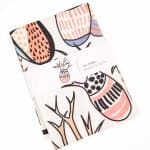 Boab Tea Towel Folded Boab Tea Towel. Christine Hingston. Western Australian Artist. 100% Linen. Australian Wildlife.