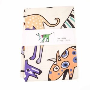 Dingo Tea Towel. Christine Hingston. Western Australian Artist. 100% Linen. Biodegradable. Australian Wildlife.