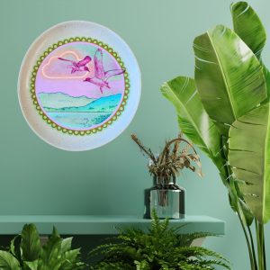 Western Australian Artist. Karen Roberts. Mortimer & White. Decorative Plate. Original Art. Mix media.