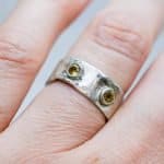 Rythm SS Citrine Peridot Tanzalite Ring (1) Eitan Friedman