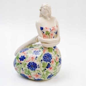 Seated Lady Ceramic Figure