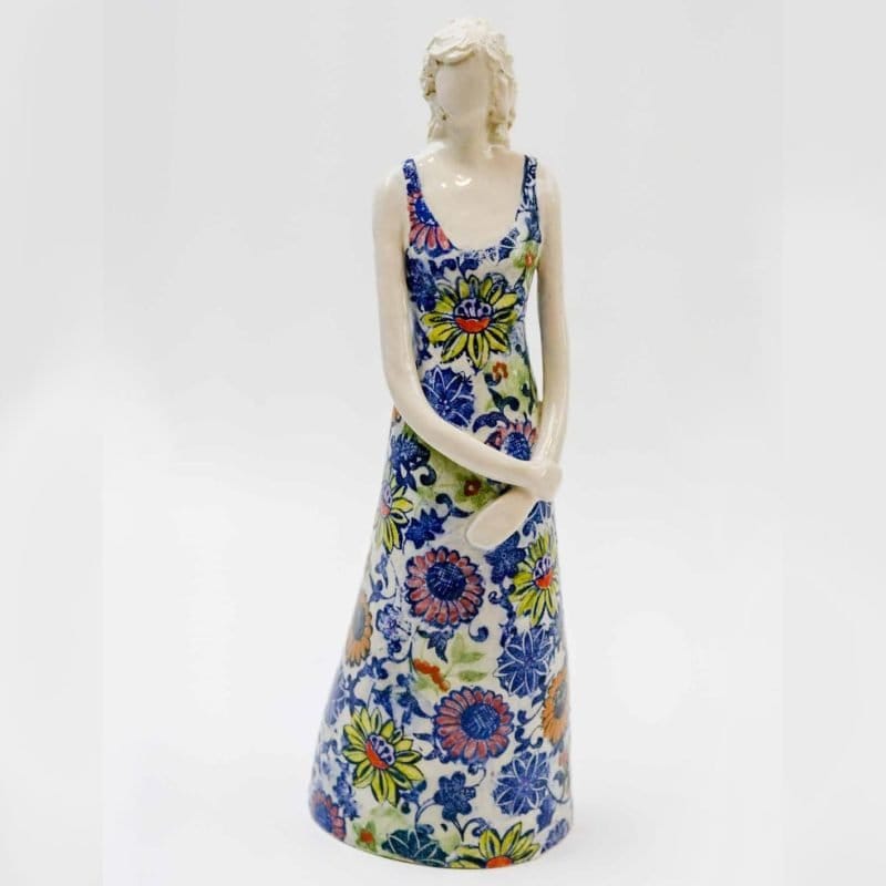 Standing Lady Figure B67 (2) Howard Bradfield Western Australian Ceramic Artist