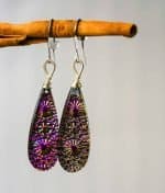 Vintage West German Glass and Sterling Silver Earrings