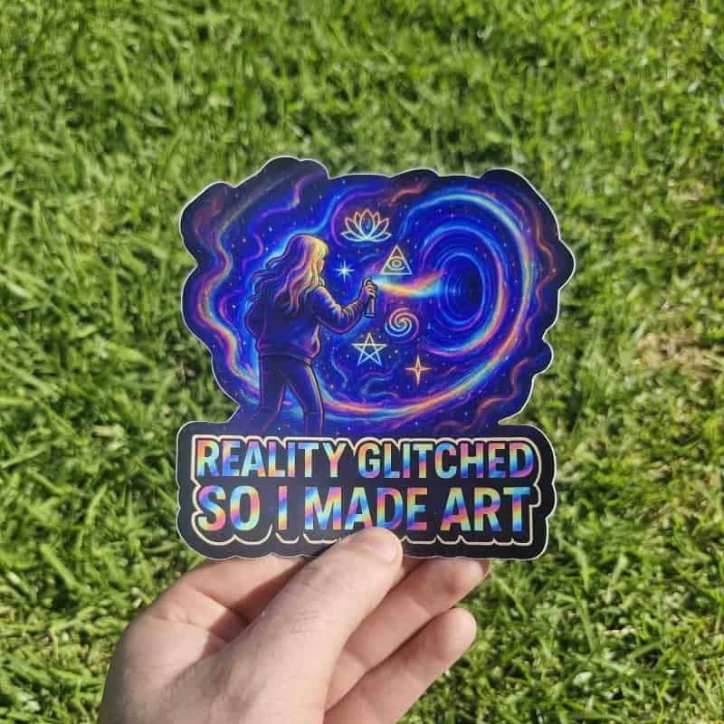 Reality Glitched So I made Art Sticker Steve Shaw ShopCelestique vinyl stickers