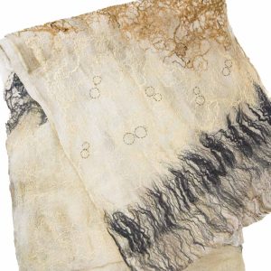 Merino Dreaming Hand felted cream merino wool shawl