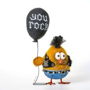 Chick Rocker Collectible Textile Sculpture