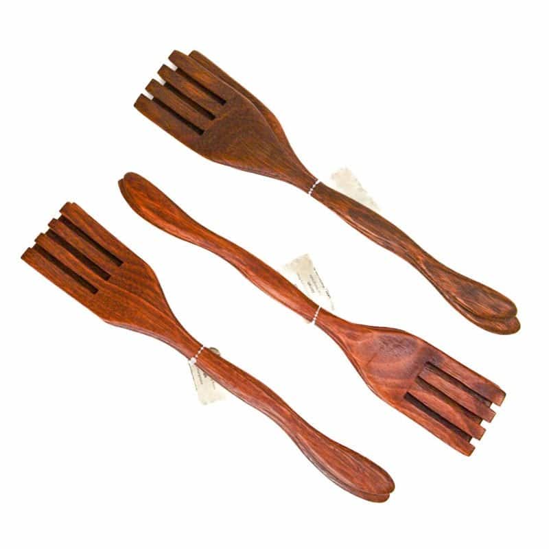 Mark & Erle Dutton. Western Australian Artist. Wood Artist. Salad Server Set.