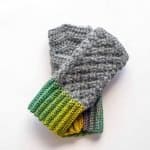 handmade fingerless mittens with textured crochet stitches