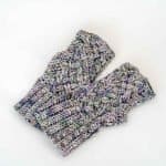 handmade fingerless mittens with textured crochet stitches