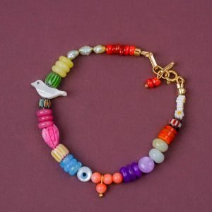 Handmade Bracelet. Luisa Nizamieva. Western Australian Jeweller. Natural Stones and Glass Beads.