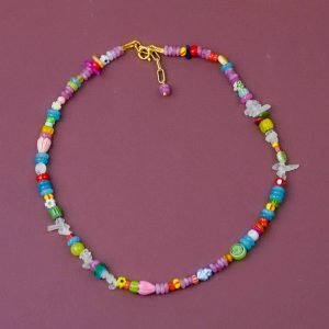 Handmade Necklace. Luisa Nizamieva. Western Australian Jeweller. Natural Stones and Glass Beads.