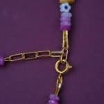 Natural stone & glass bead necklace