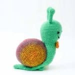 crochet green snail (3)