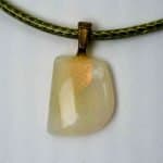 Freeform opal green necklace (1)