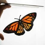Monarch Butterfly Leadlight Sticker (2) Monarch Butterfly Leadlight Sticker by Serene Forest.