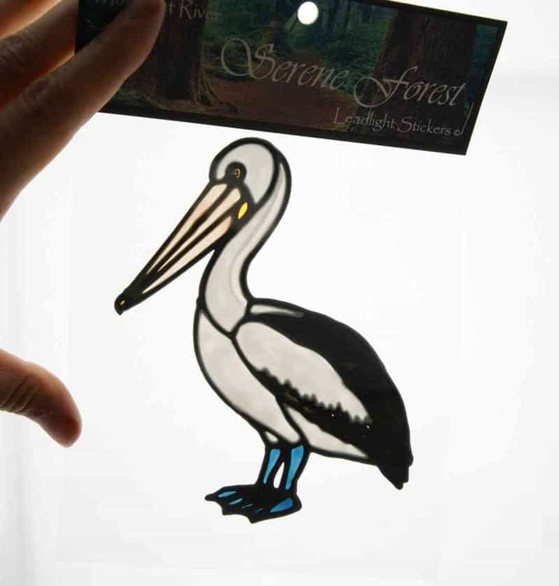 Pelican Leadlight Sticker by Serene Forest.