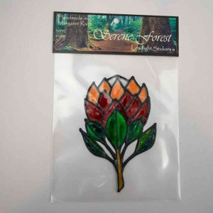 Protea Leadlight Sticker by Serene Forest.
