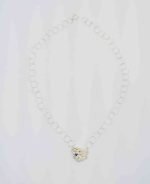 Silver Wax Cast Coral and Blue Sapphire necklace (1)