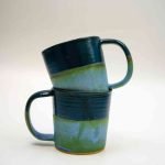 blue green mug Amber On The Wheel (2)