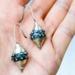 Silver cone arrings Felicity Peters (2)