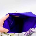 White floral bag purple lining (1)