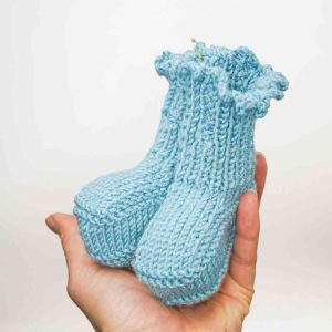 Knitted Pull on Baby Booties